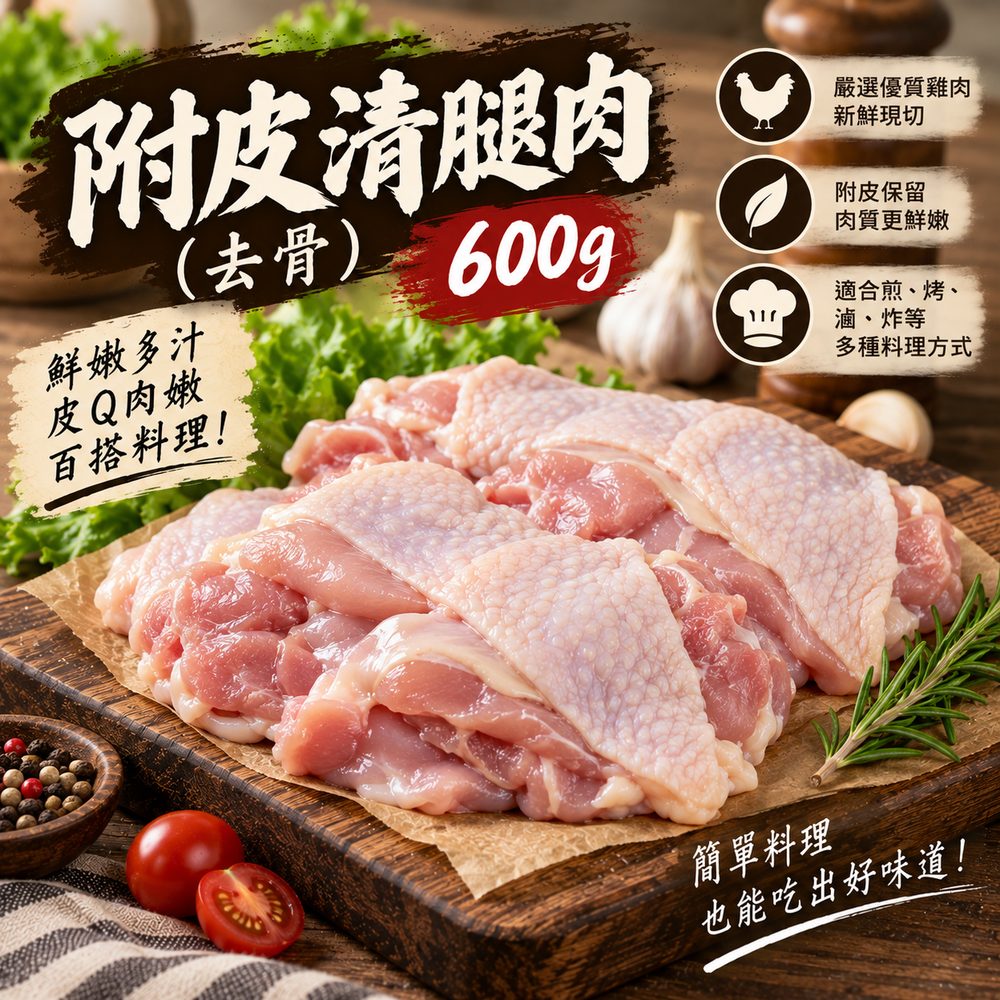 附皮清腿肉（去骨）600g