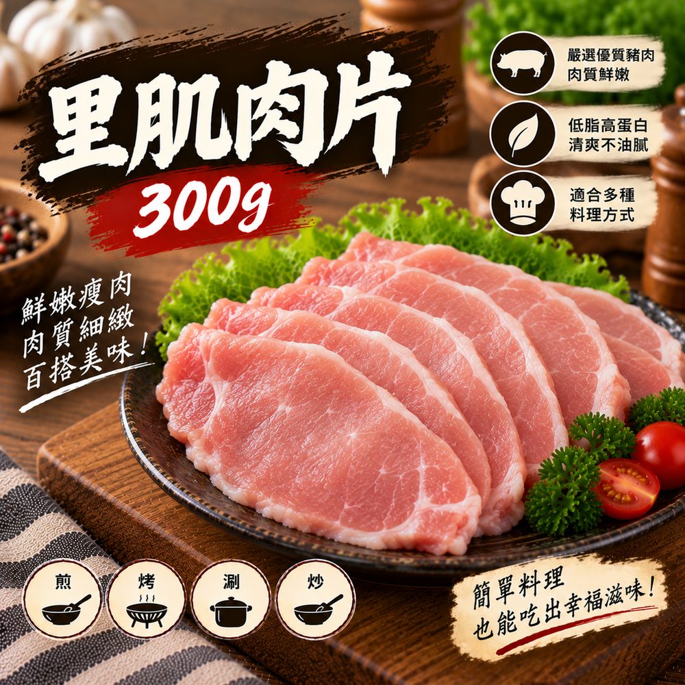 里肌肉片 300g