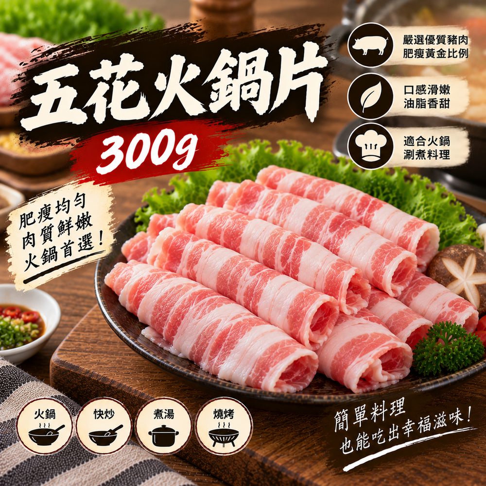 五花火鍋片 300g