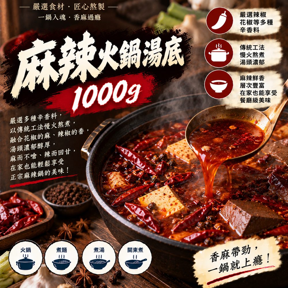 麻辣火鍋湯底 1000g